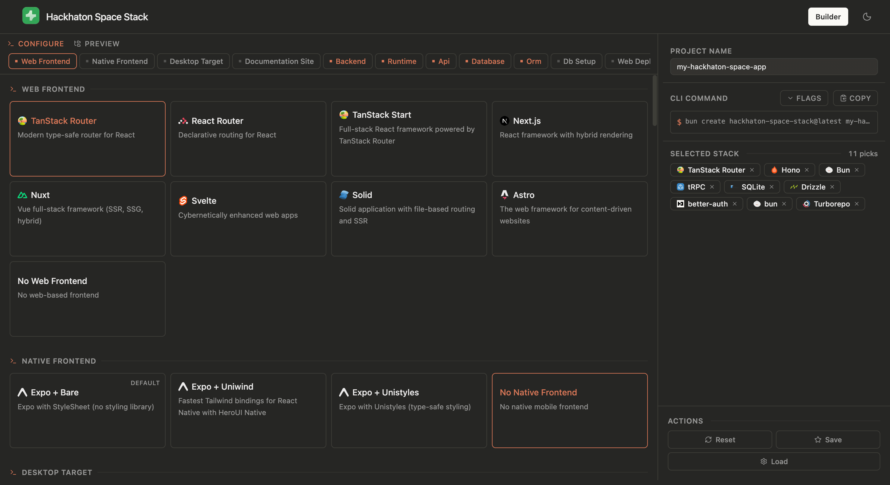 Hackhaton Space Stack Builder